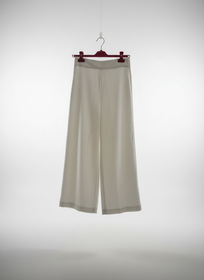 Pantalon zara blanc large taille haute