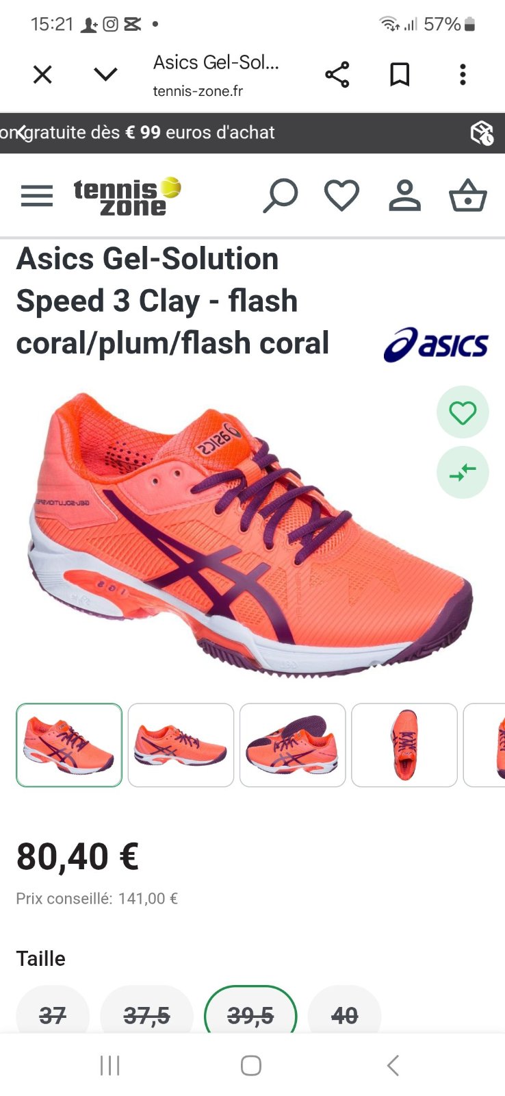 Espadrille tout neuf de la marque asics 