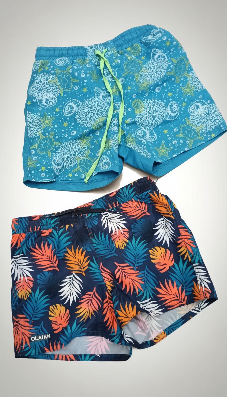 2 shorts de bain pour garçon 4-5 ans avec cadeau ⭐⭐