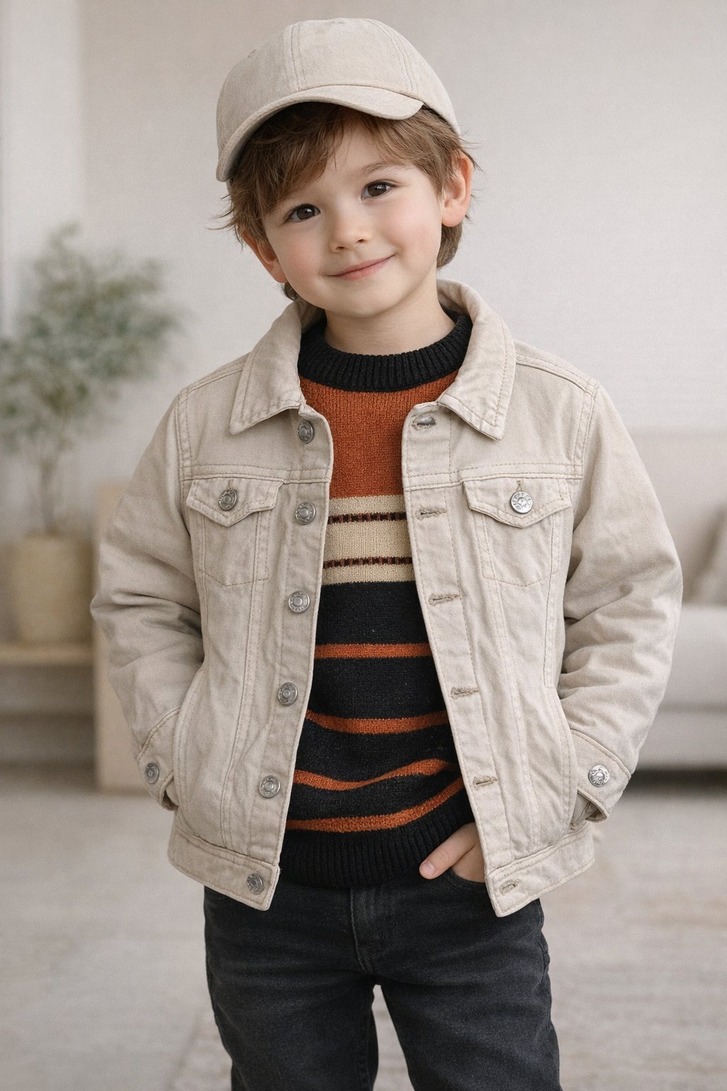 Veste HA et pull Fabio pour garçon de 4 ans avec un pantalon djean cadeau (taille 6ans)