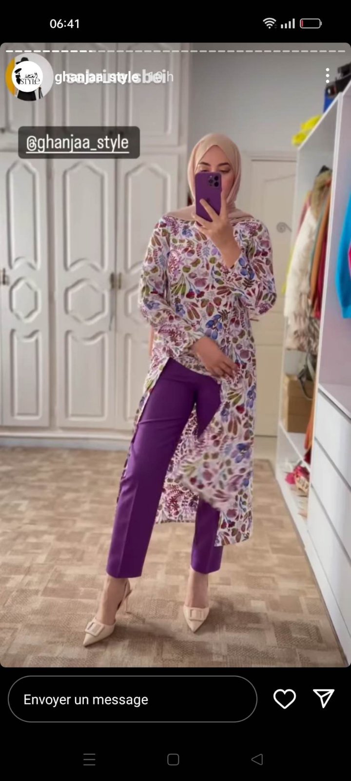  Ensemble fleuri chic 💜 Taille 44/46 