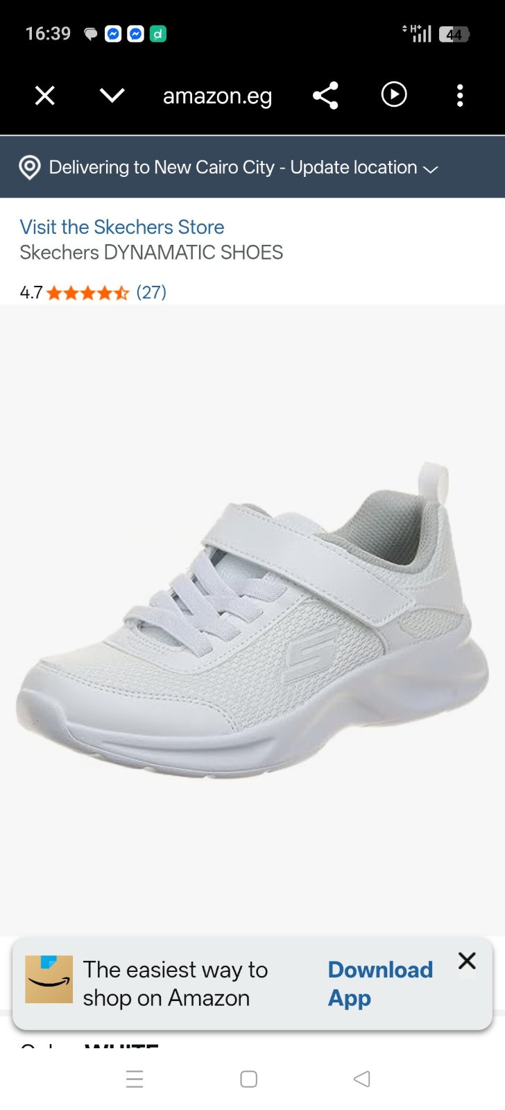 Sneakers Skechers enfants à scratchs – Blanches