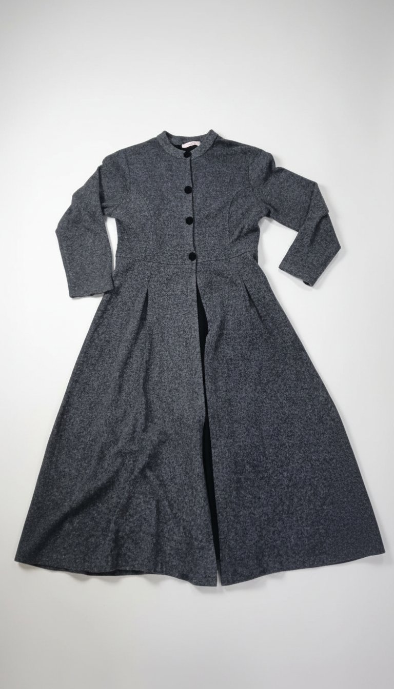 Gilet long gris chiné style robe taille 42/44 ⭐⭐