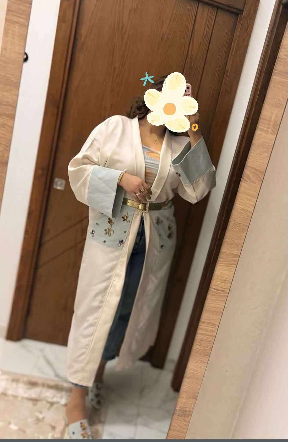 Abaya chic + mules assorties en excellent état 💎✨