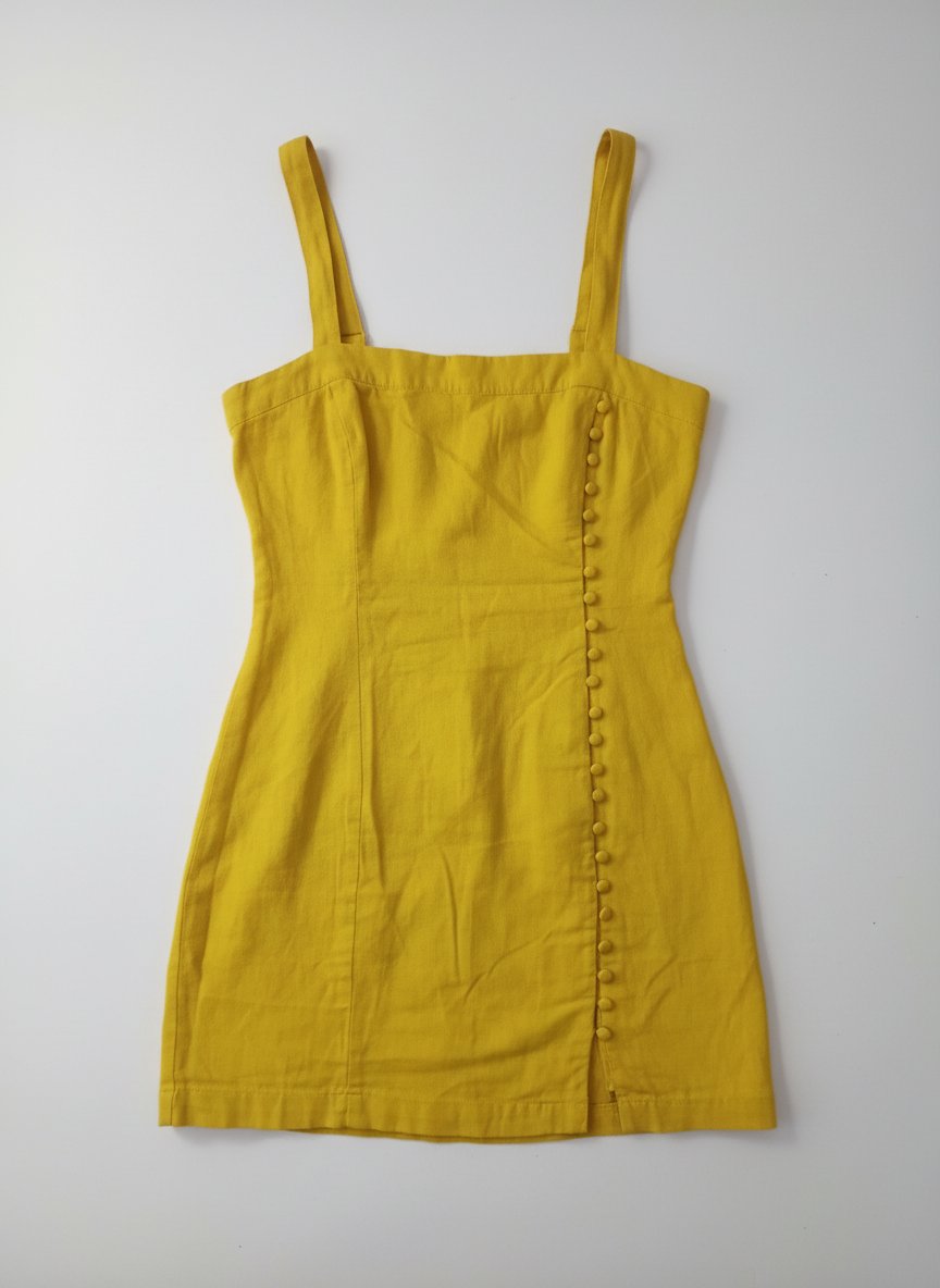 Robe courte jaune motarde 