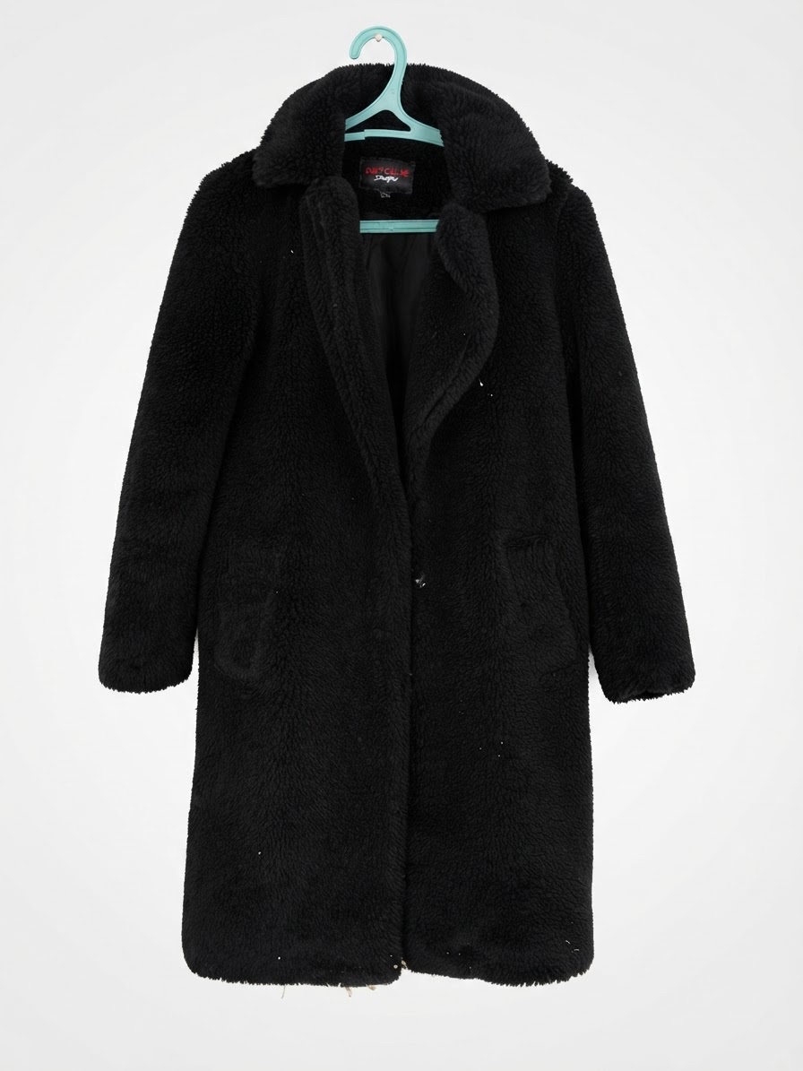 Manteau long style peluche Jennyfer