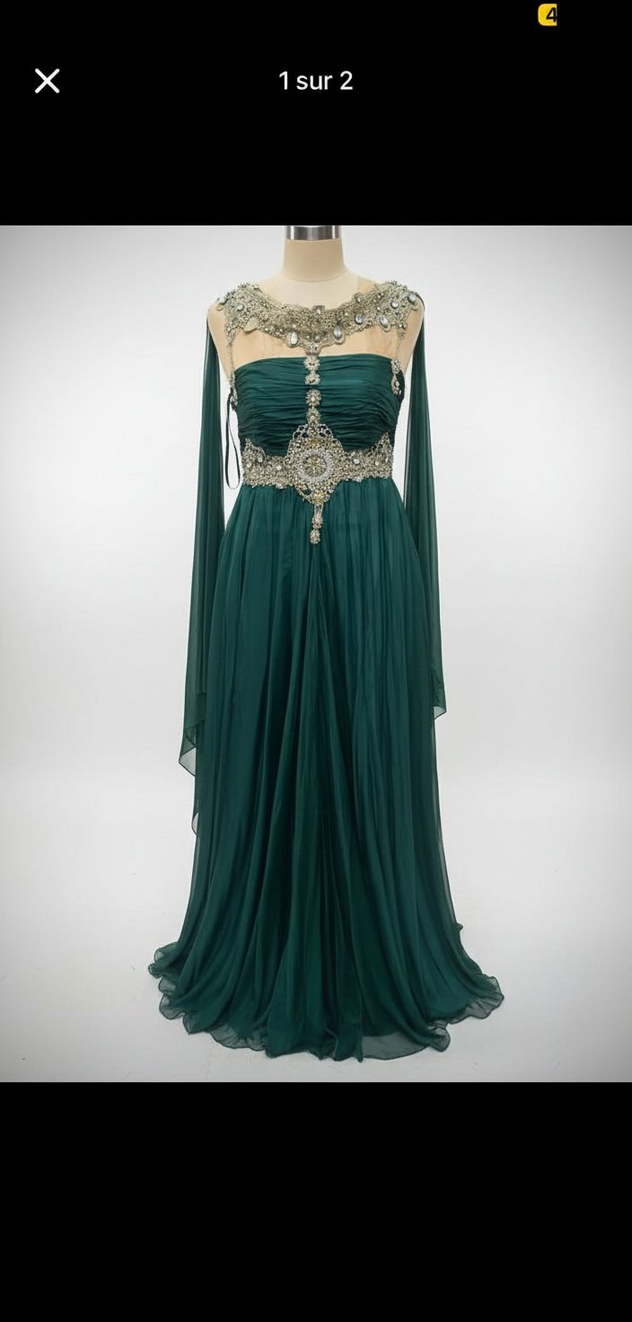 Robe soirée verte