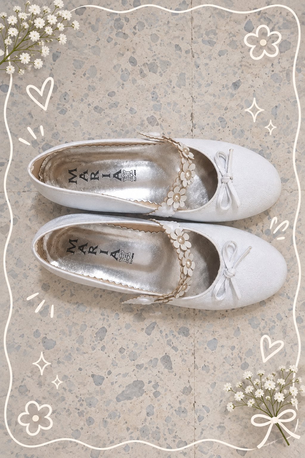 Chaussures ballerines blanc 