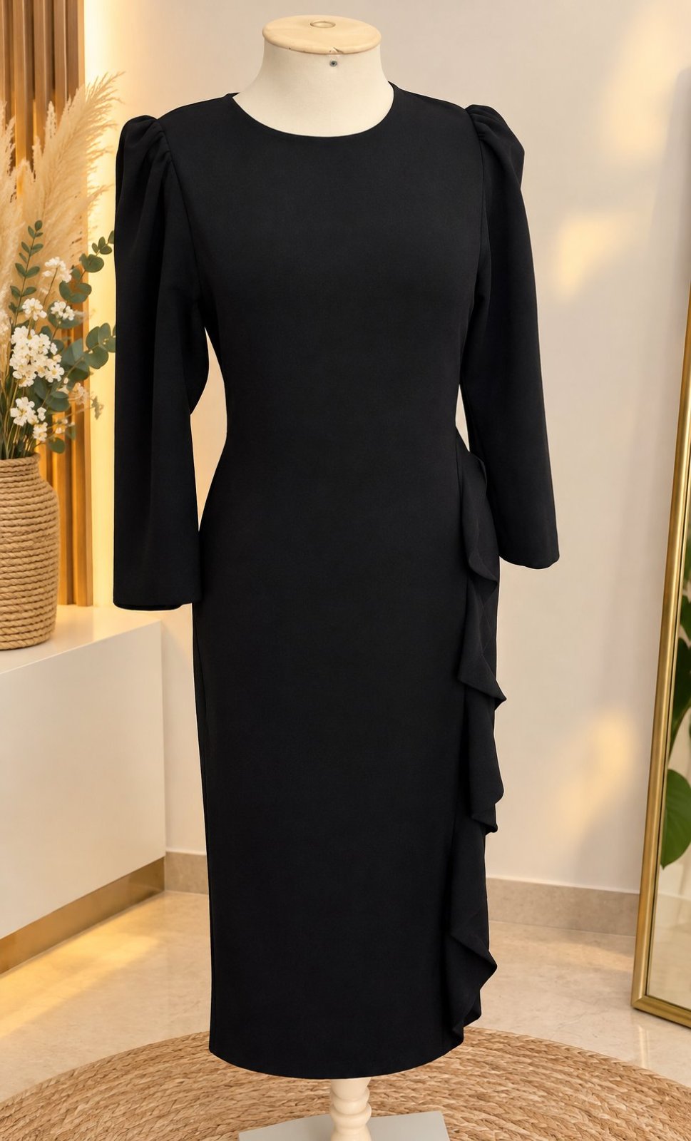 Robe midi zara chic noire