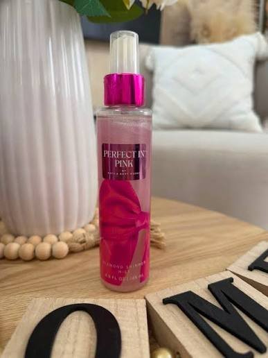 Perfect in pink diamond shimmer mist by Bath & body works