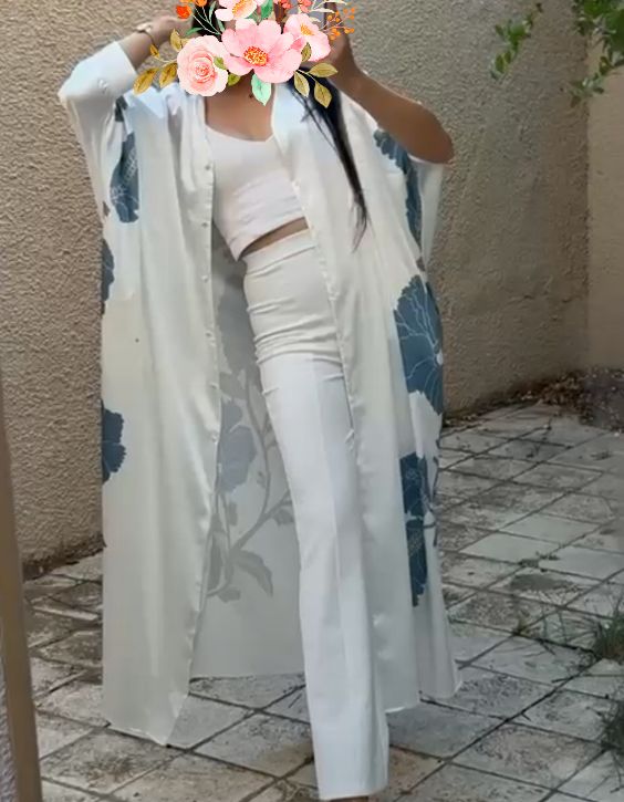 💕✨Chic abaya en satin imprimé importation Qatar 💖🌹
