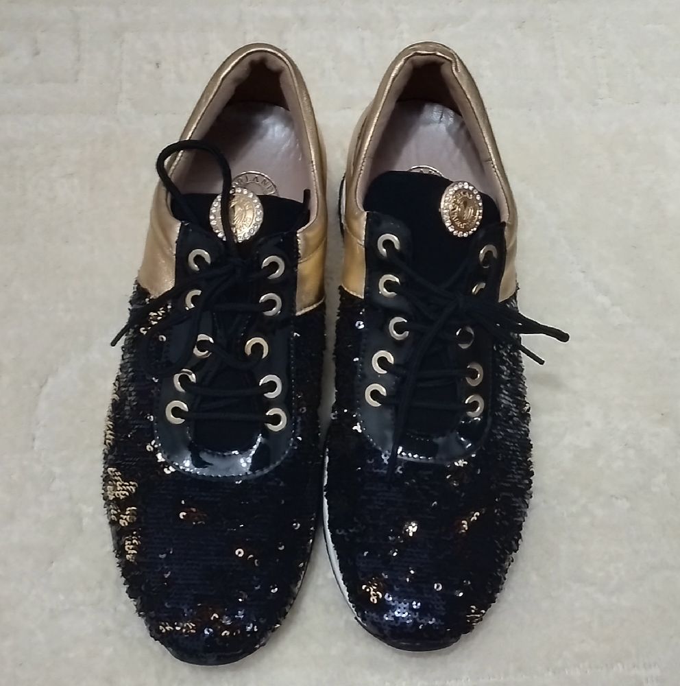 💛💕promoooo Orlandi Valentino sneakers Couleur Nero/Doré💕💛