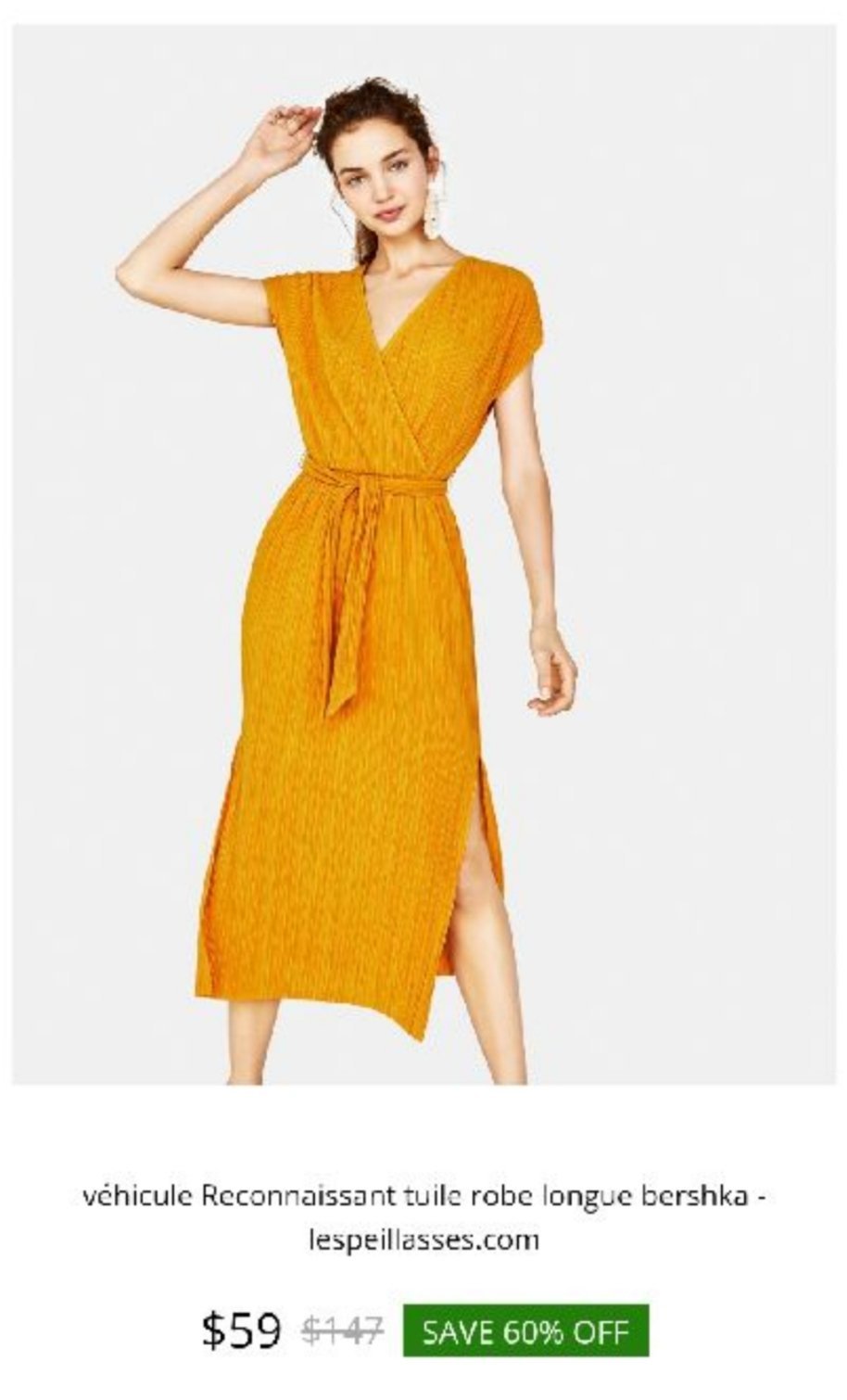 Superbe 👗robe jaune moutarde Bershka 