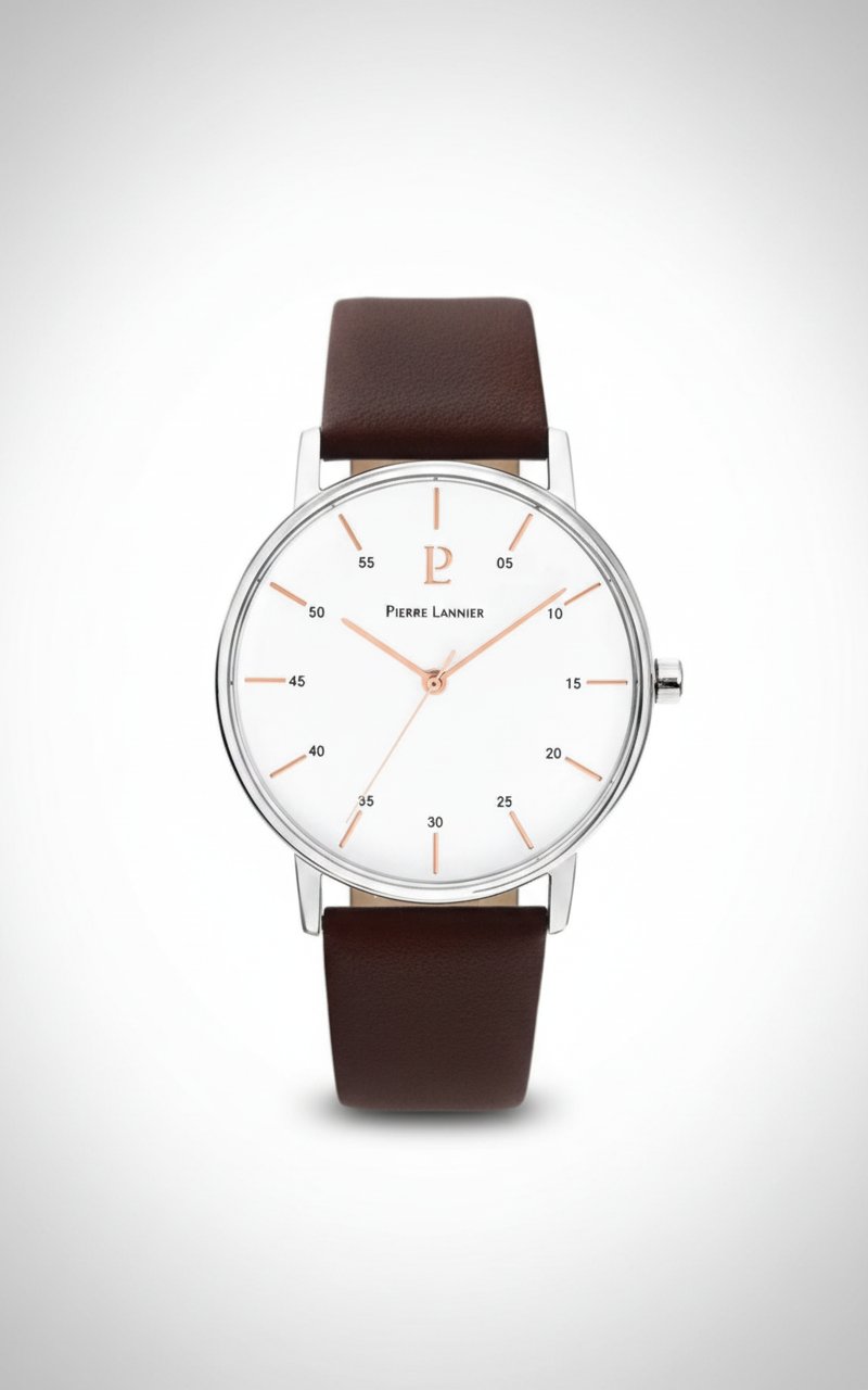 Montre signé Pierre Lannier vrai cuir
