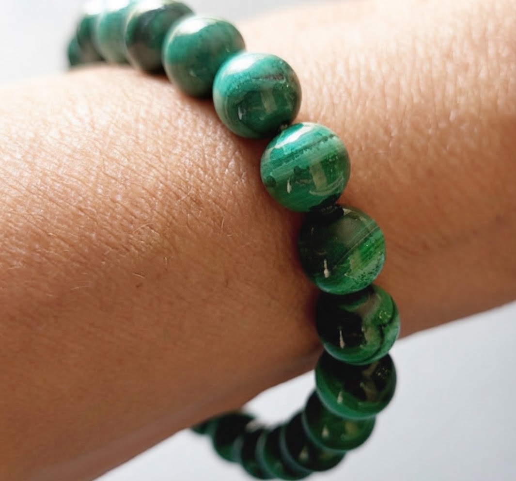 Bracelet unisexe malachite