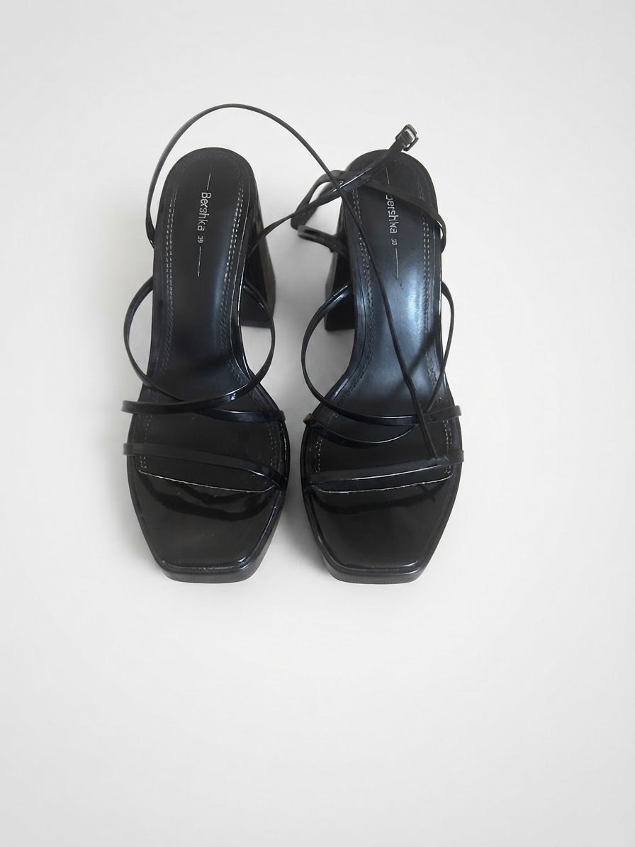 High heel platform sandals Noir 