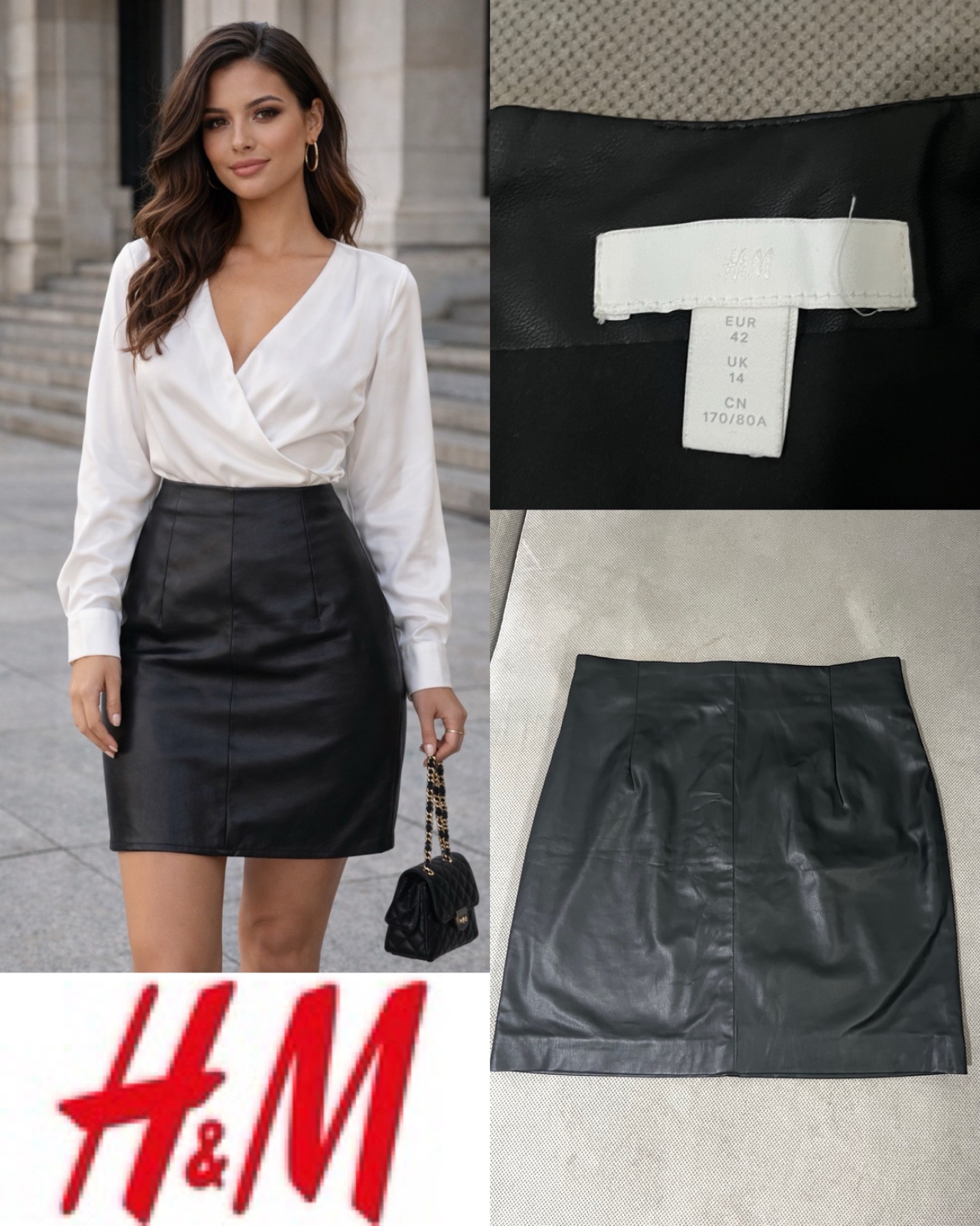 Jupe courte chic en similicuir