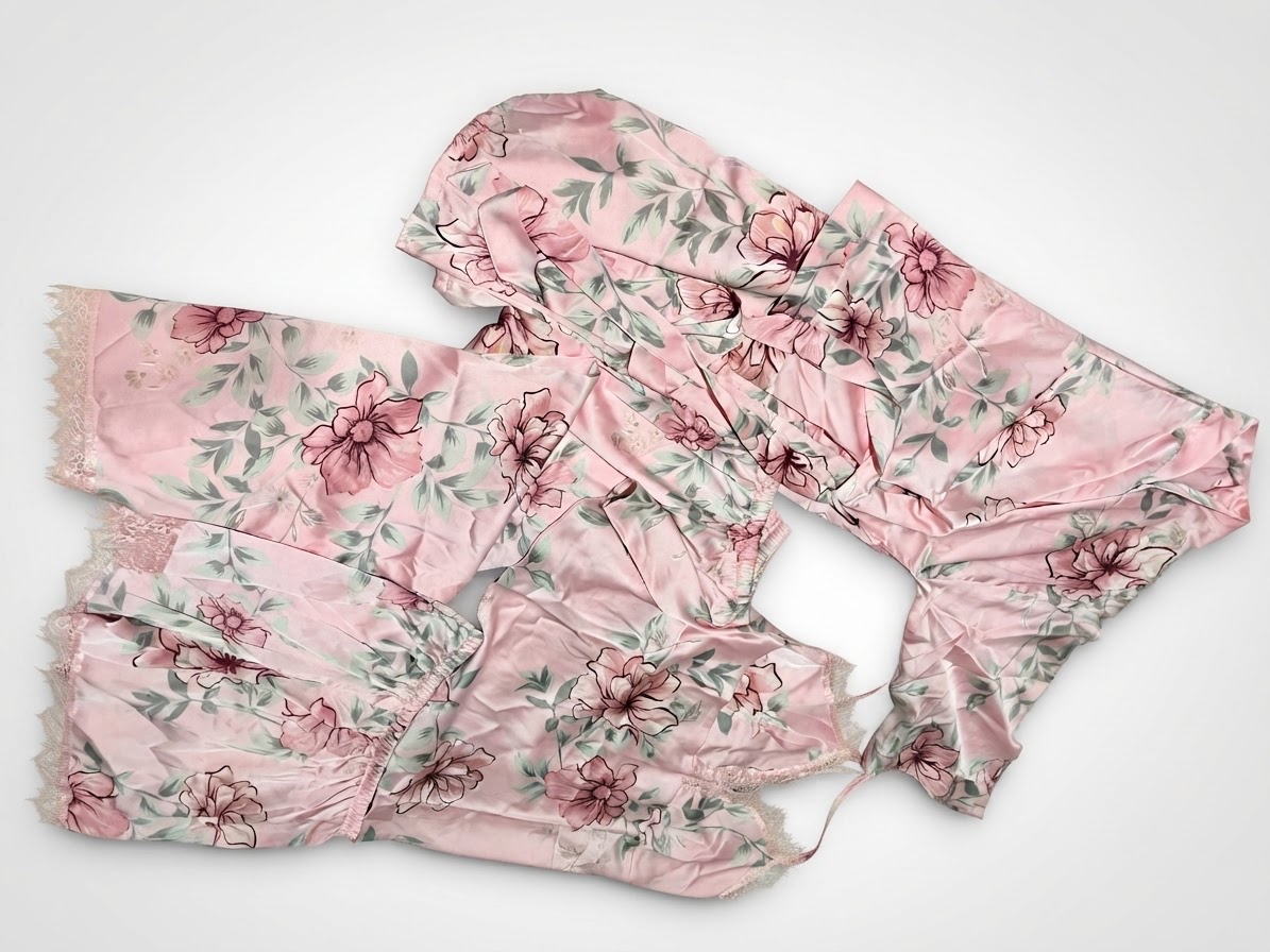 Pyjama satin 5 pièced