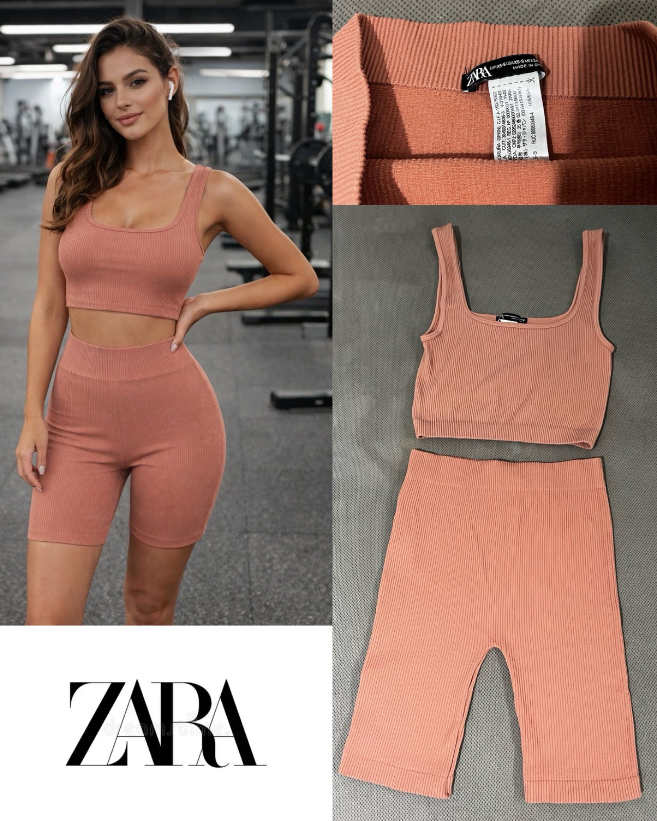 Set de sport rose poudré Zara