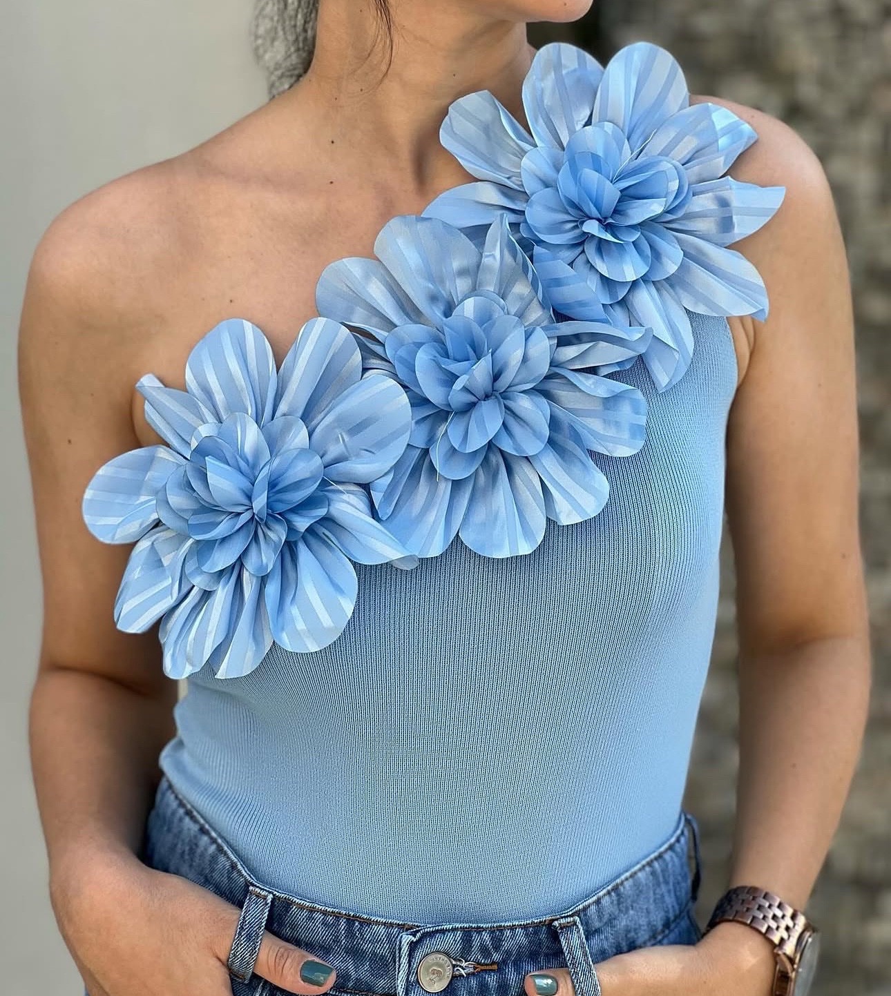 Un body bleu 