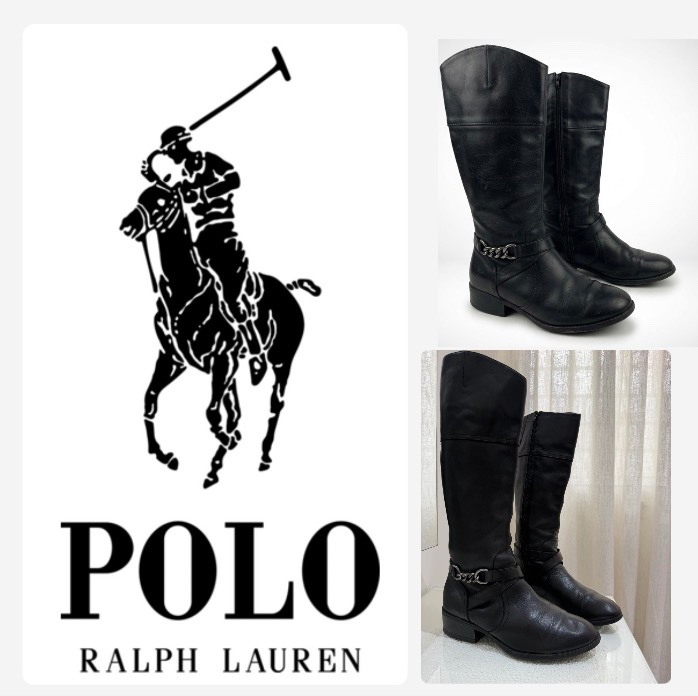 BOTTES VERITABLE CUIR RALPH LAUREN 