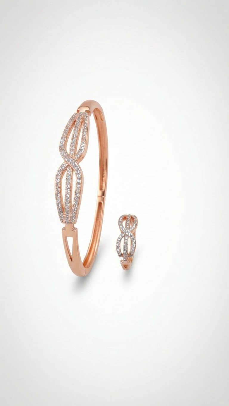 Bracelet et bague rosés 