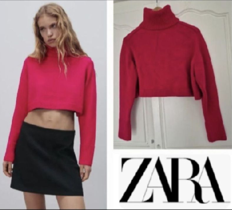 Trés jolie pull cropped zara neuf