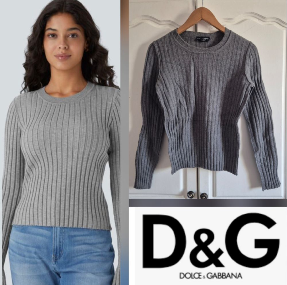 Sublime pull D&G authentique cotelé 