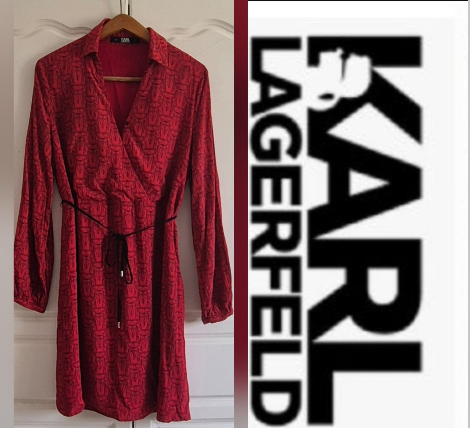 Sublime robe ceinturé lagerfeld imprimé 