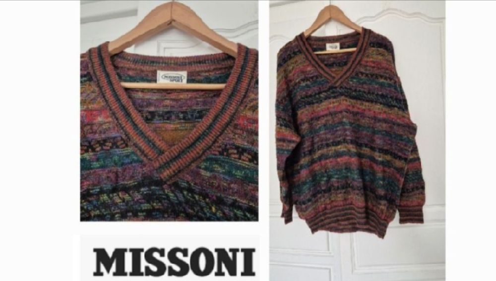 Missoni authentique oversize neuf 80% laine 