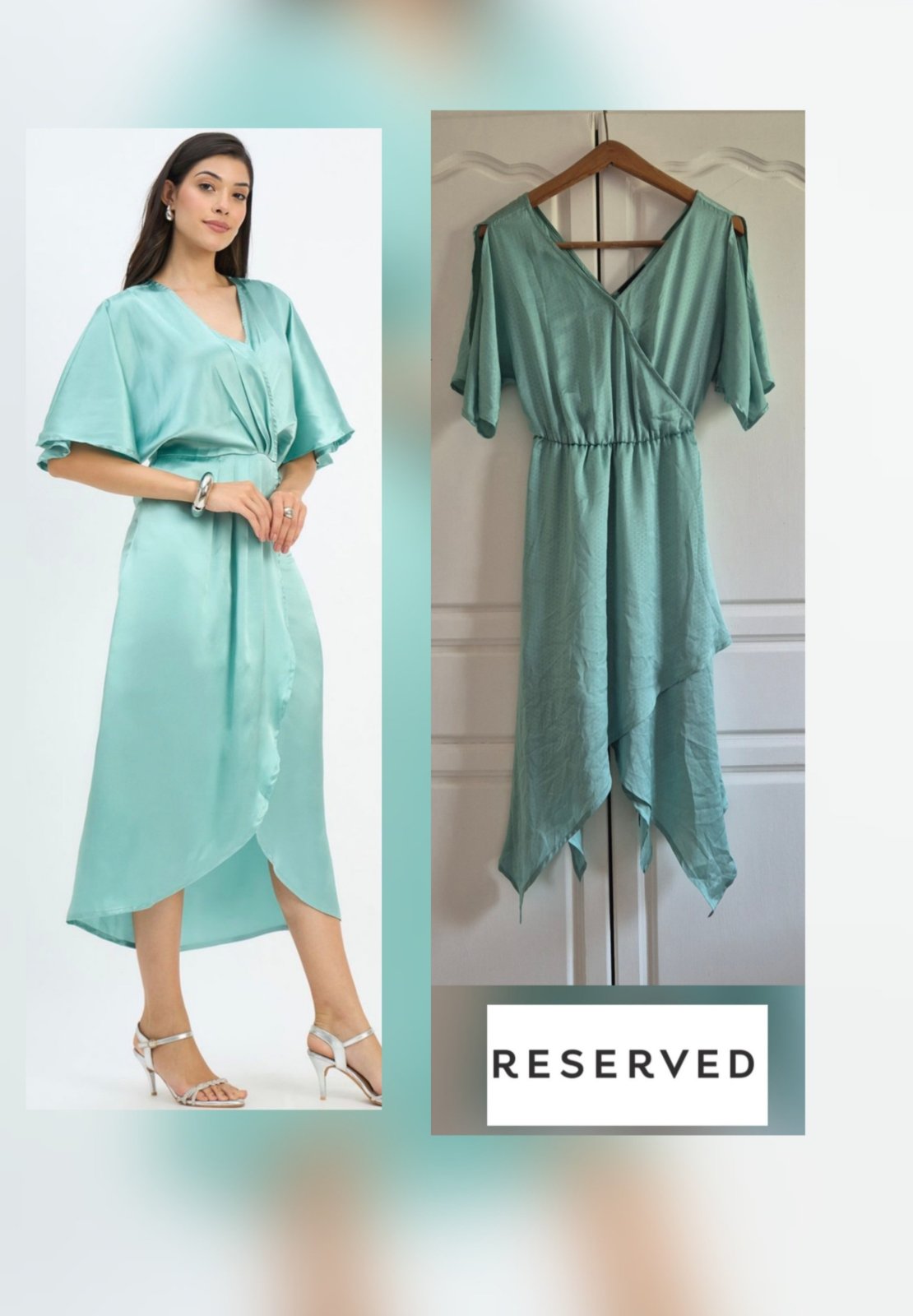 Sublime robe reserved à effet satiné 