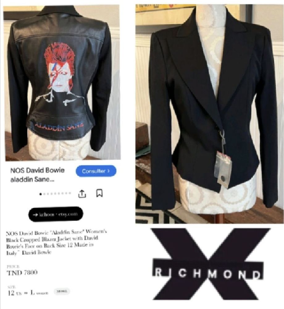 Pièce rare de richmond x dos en cuir imprimé 