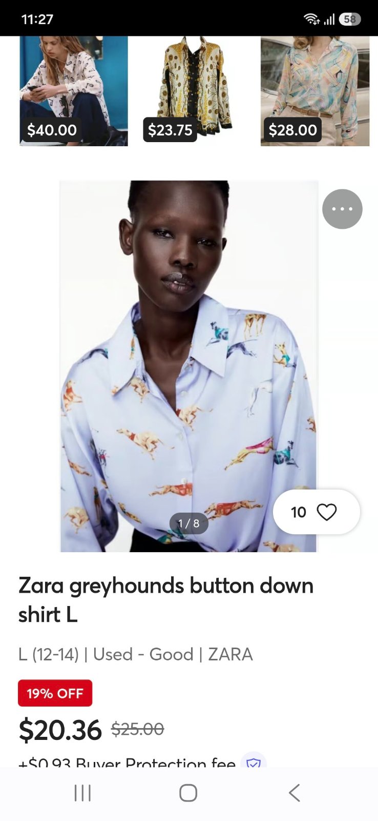 Sublime chemise Zara satineé 