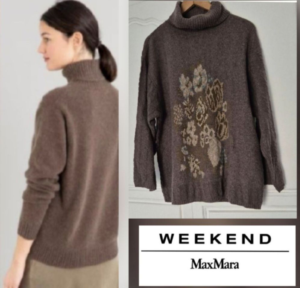 Sublime pull maxmara weekend brodé en laine tt neuf