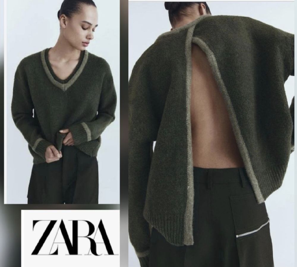 Trés jolie pull zara dos ouvert oversize tt neuf