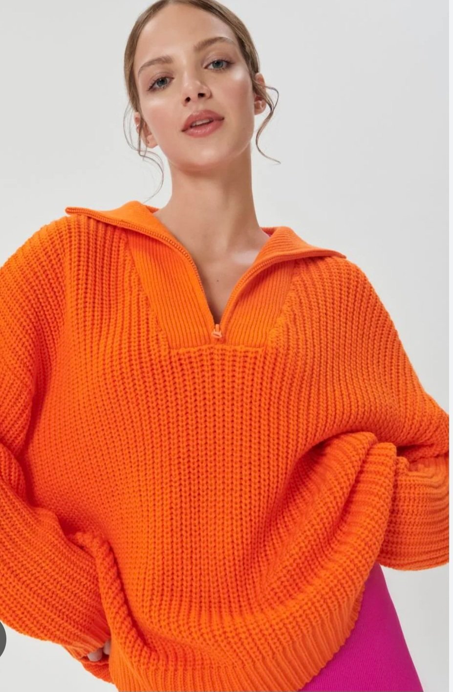 Très jolie pull oversize col à zip