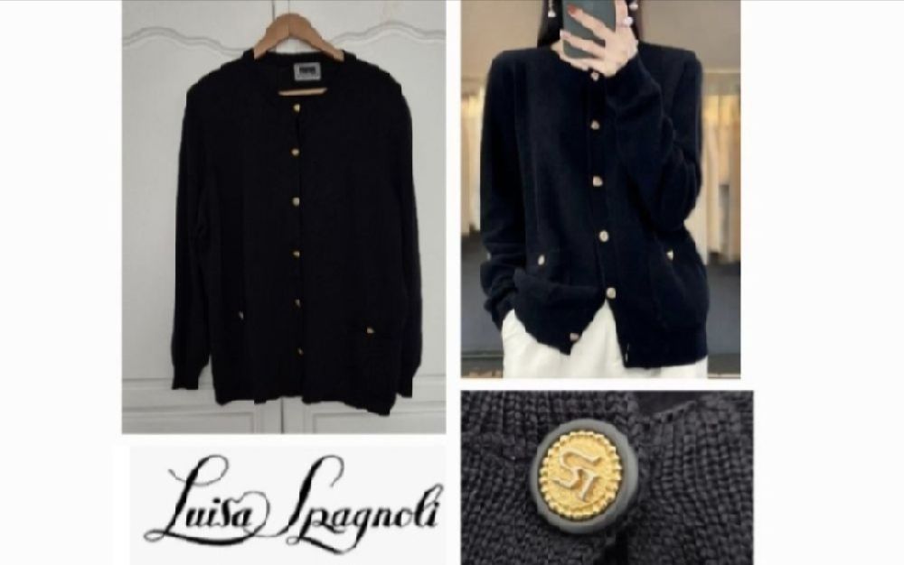 Magnifique cardigan luisa spagnoli à boutons doré tt neuf 