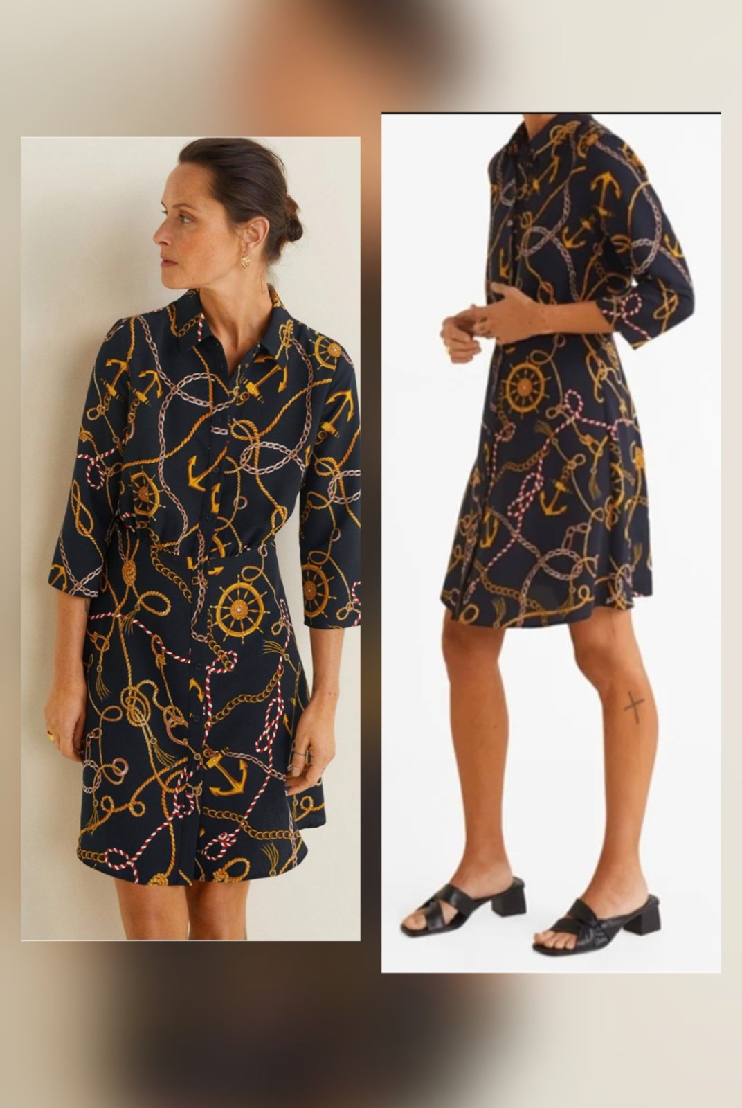 Belle robe mango boutonneé tt neuf