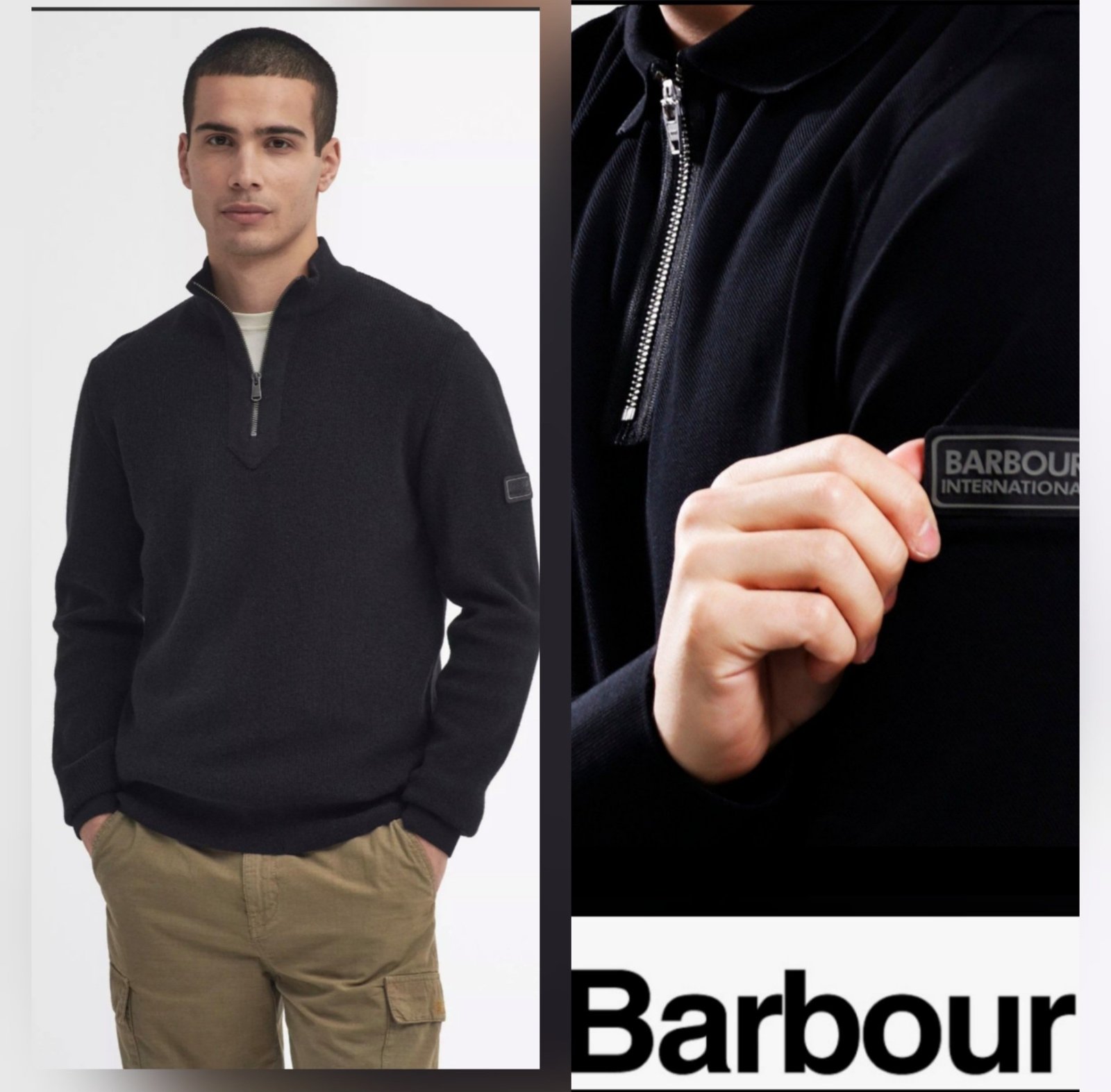 Jolie pull barbour pour homme avec logo en trés bon état