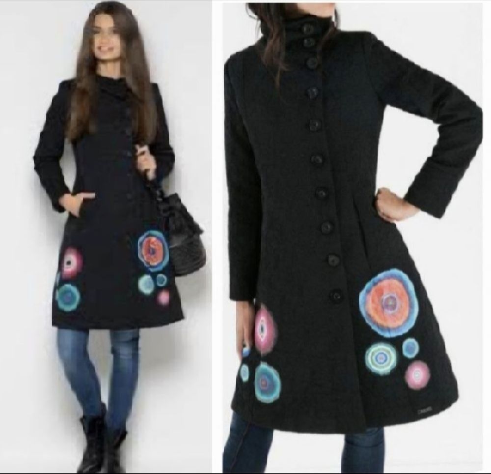 Sublime manteau desigual boutonnée neuf