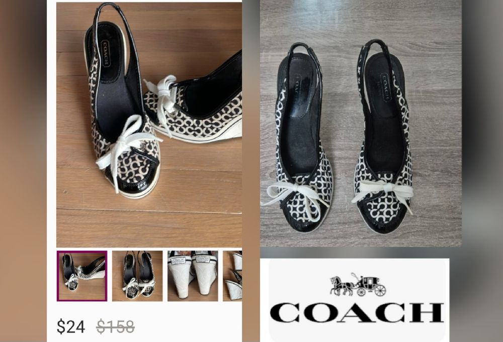 Magnifique sandales coach compensès très confortable en très bon état 