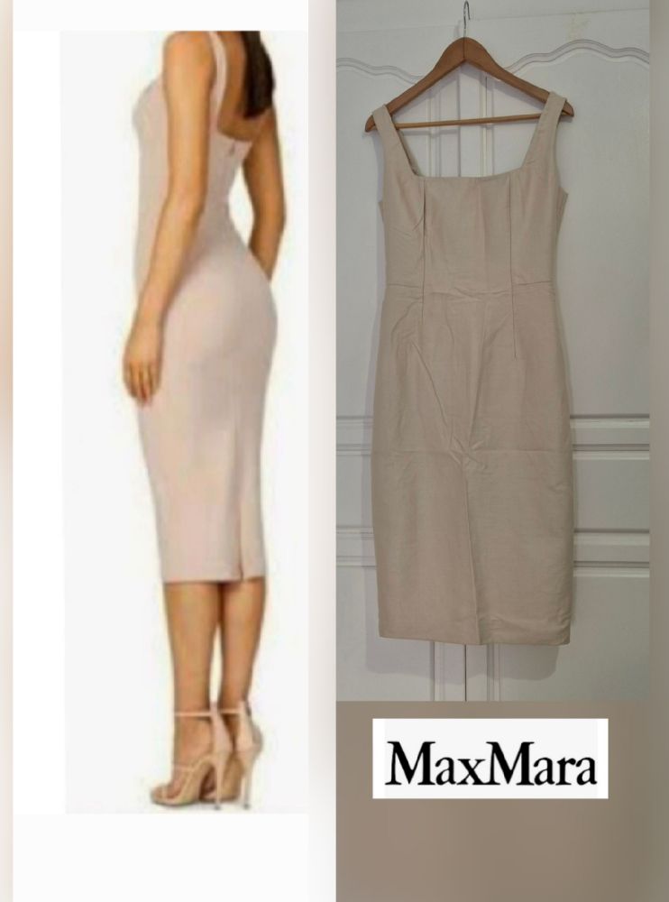 Magnifique robe maxmara authentique en soie mélangé tt neuf