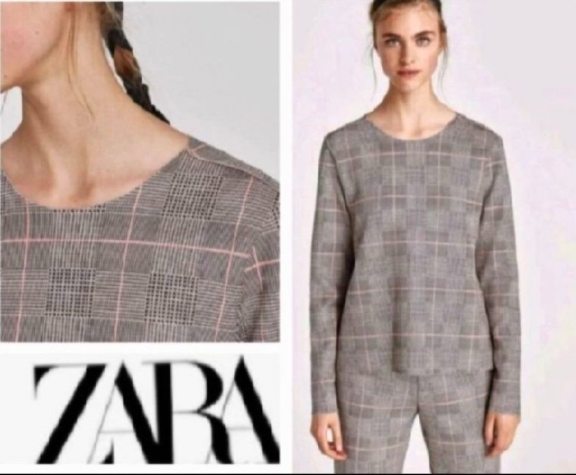 Belle blouse à carreaux zara neuf