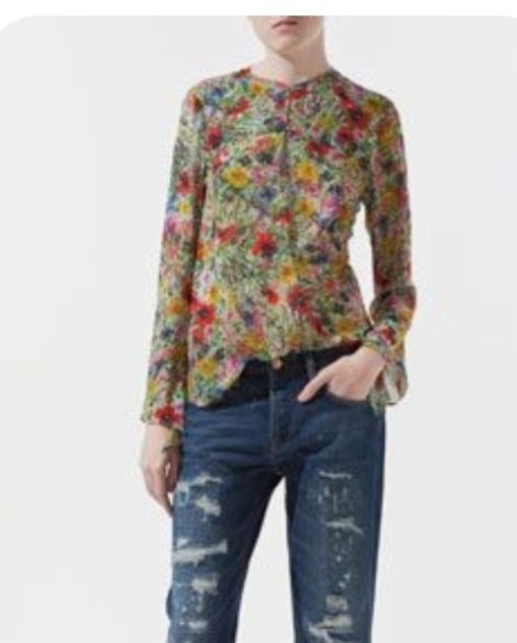 Sublime chemisier zara en mousseline floral 