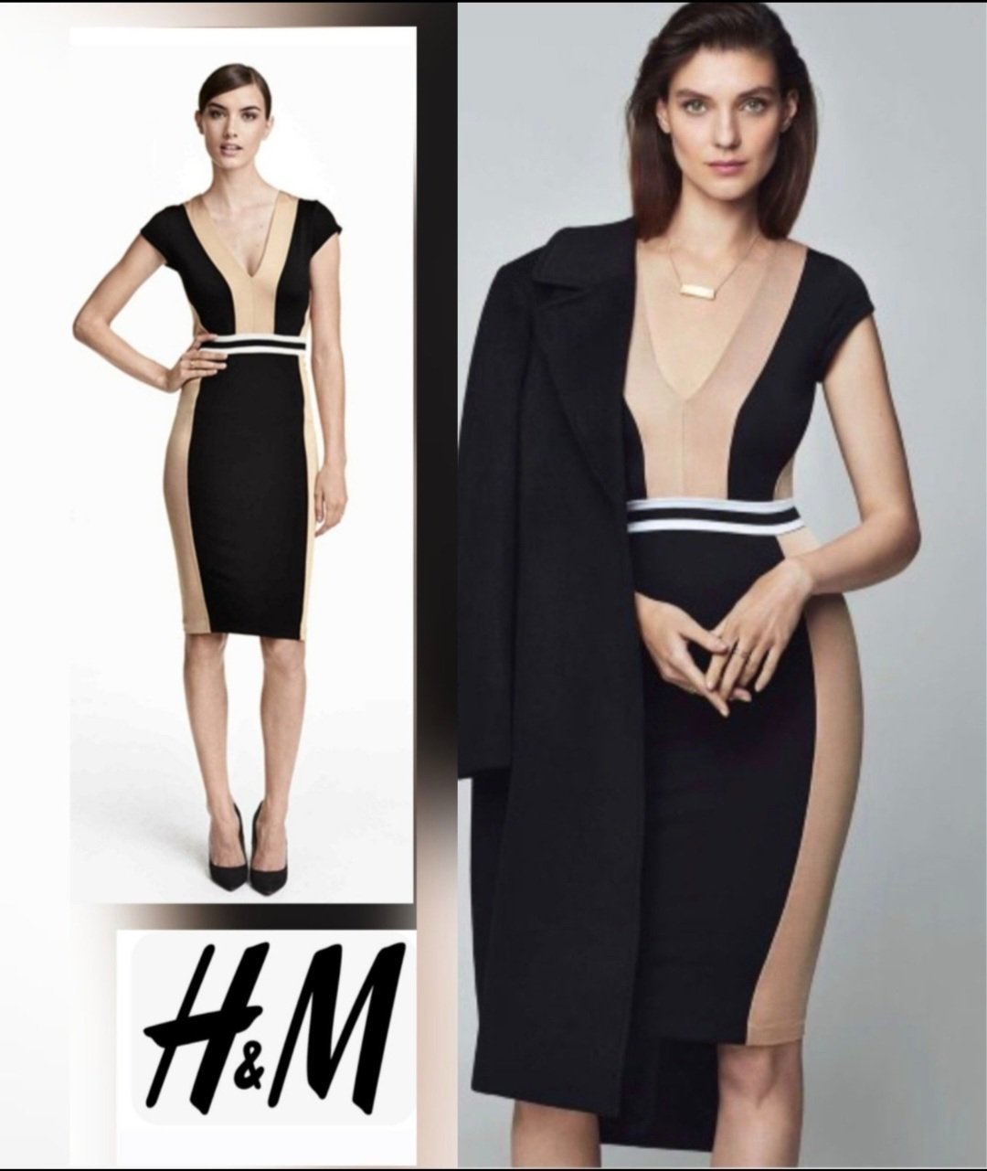 Belle robe h&m ajusteé avec détaille neuf
