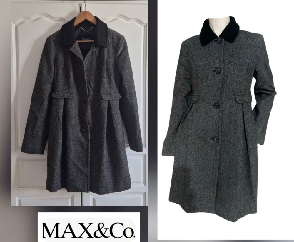 Magnifique manteau max&co by maxmara en laine mélangé tt neuf