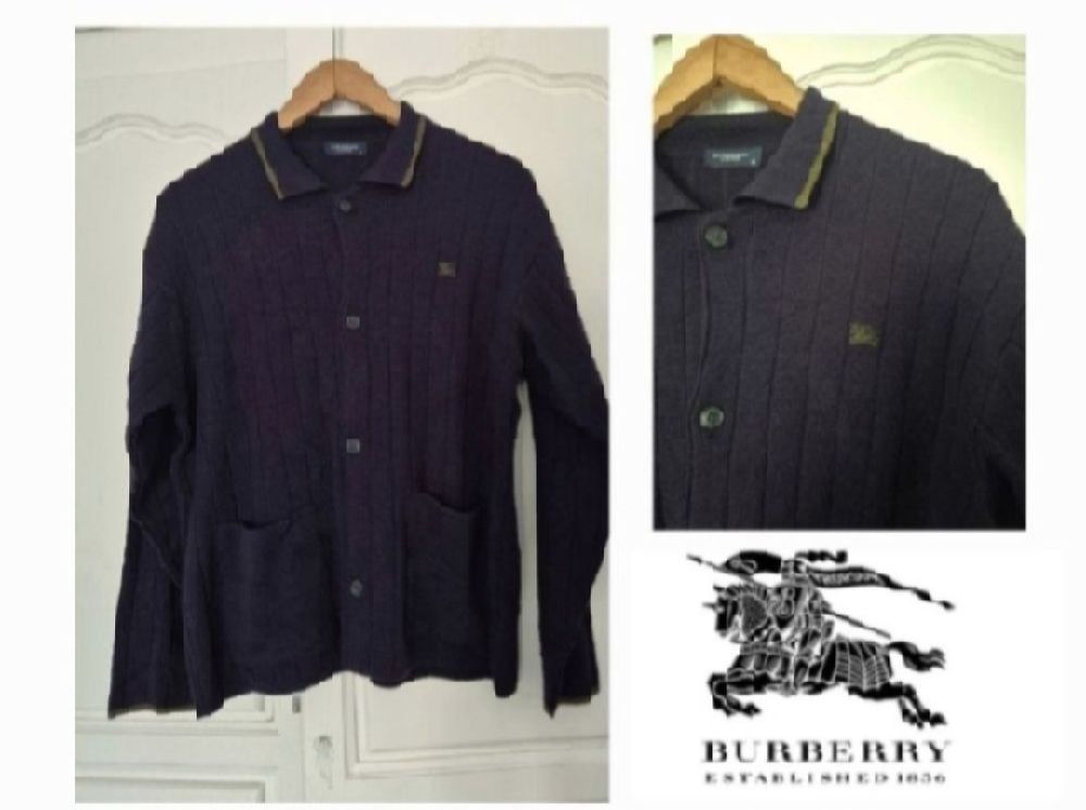 Très jolie cardigan burberry pour homme tt neuf