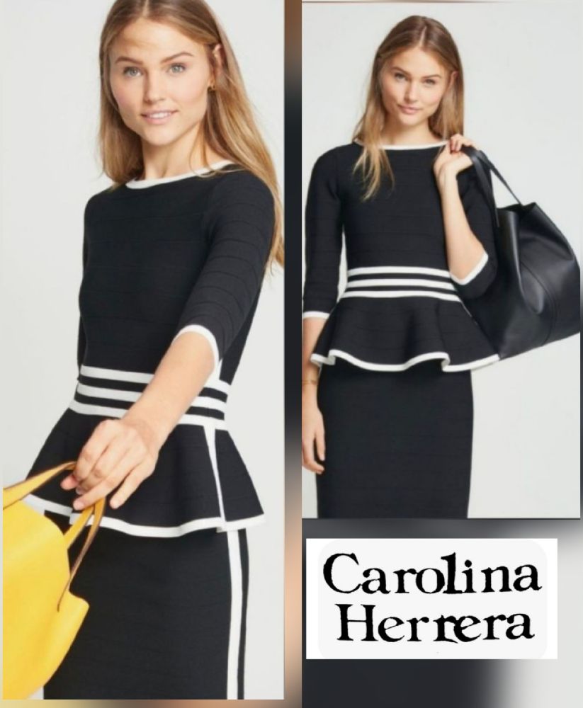 Magnifique blouse carolina herrera euthantique avec logo doré trés chic 