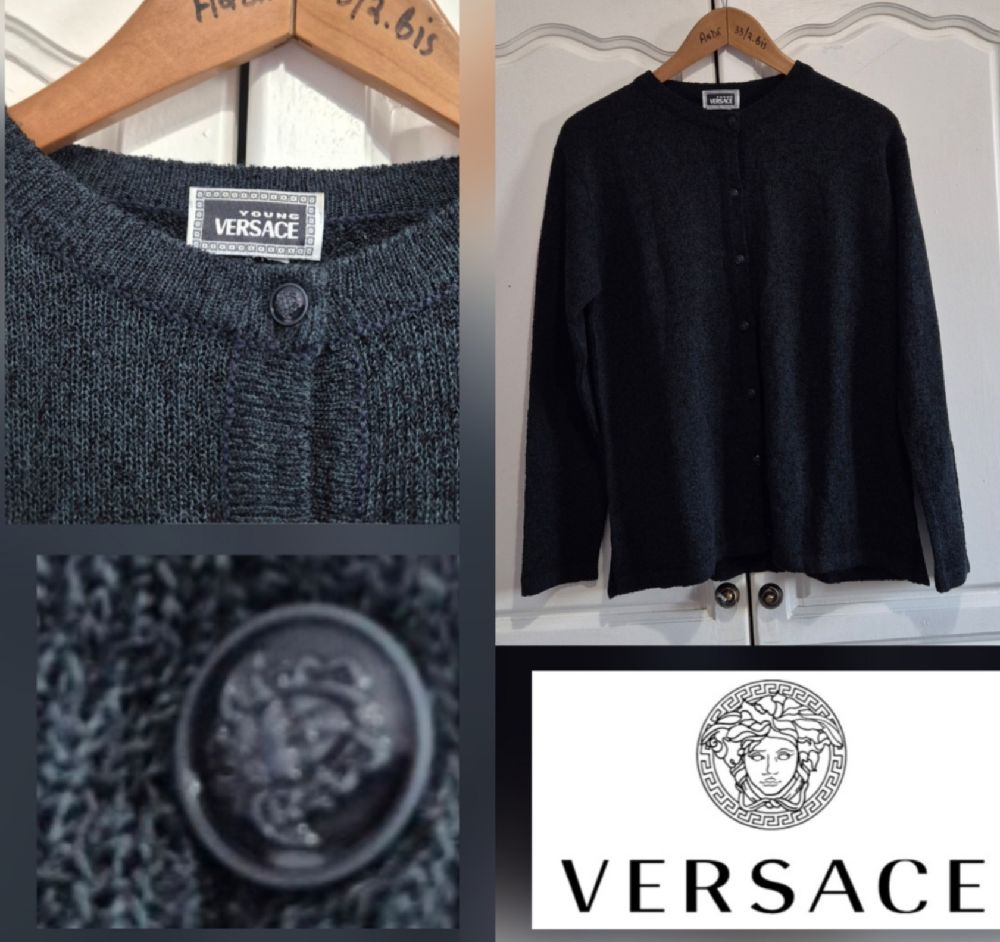 Magnifique cardigan versace boutons à logo tt neuf