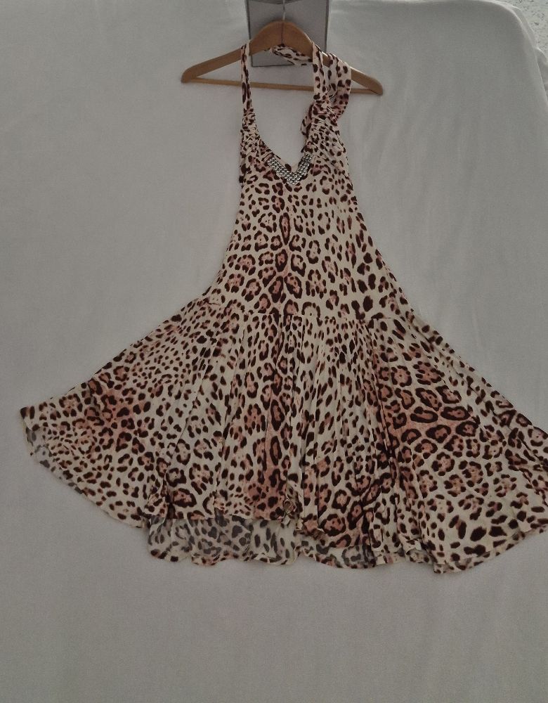 Magnifique robe roberto cavalli class monogram nus v en stress très chic